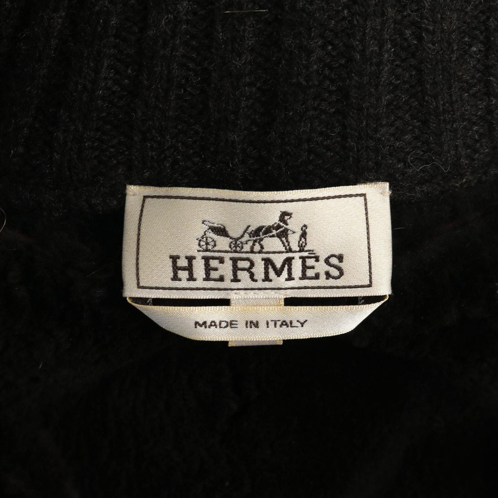 Hermes Blouson Knit Jacket Wool Leather Nutria Coat Men's a