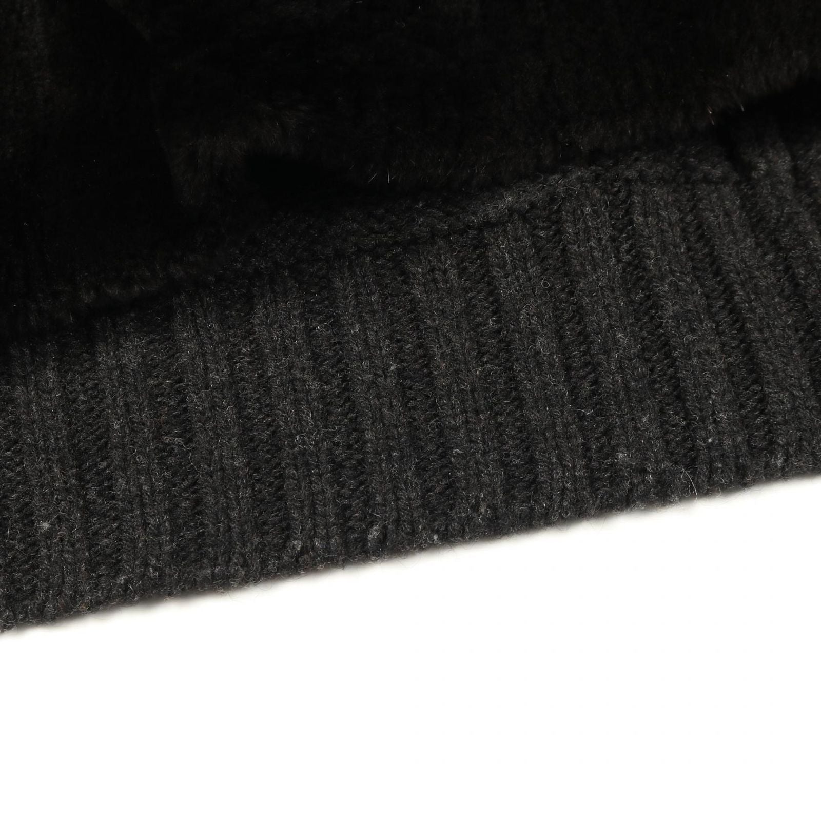 Hermes Blouson Knit Jacket Wool Leather Nutria Coat Men's a