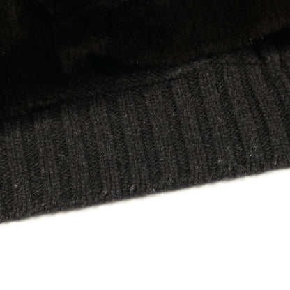 Hermes Blouson Knit Jacket Wool Leather Nutria Coat Men's a