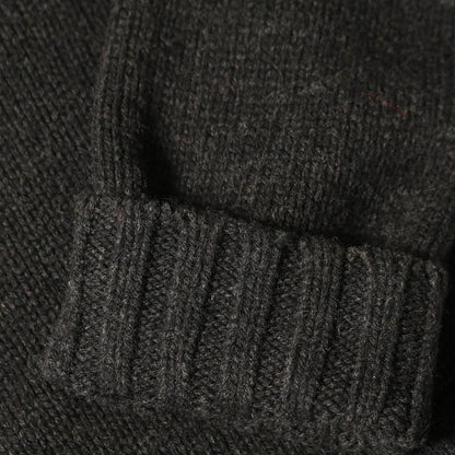 Hermes Blouson Knit Jacket Wool Leather Nutria Coat Men's a