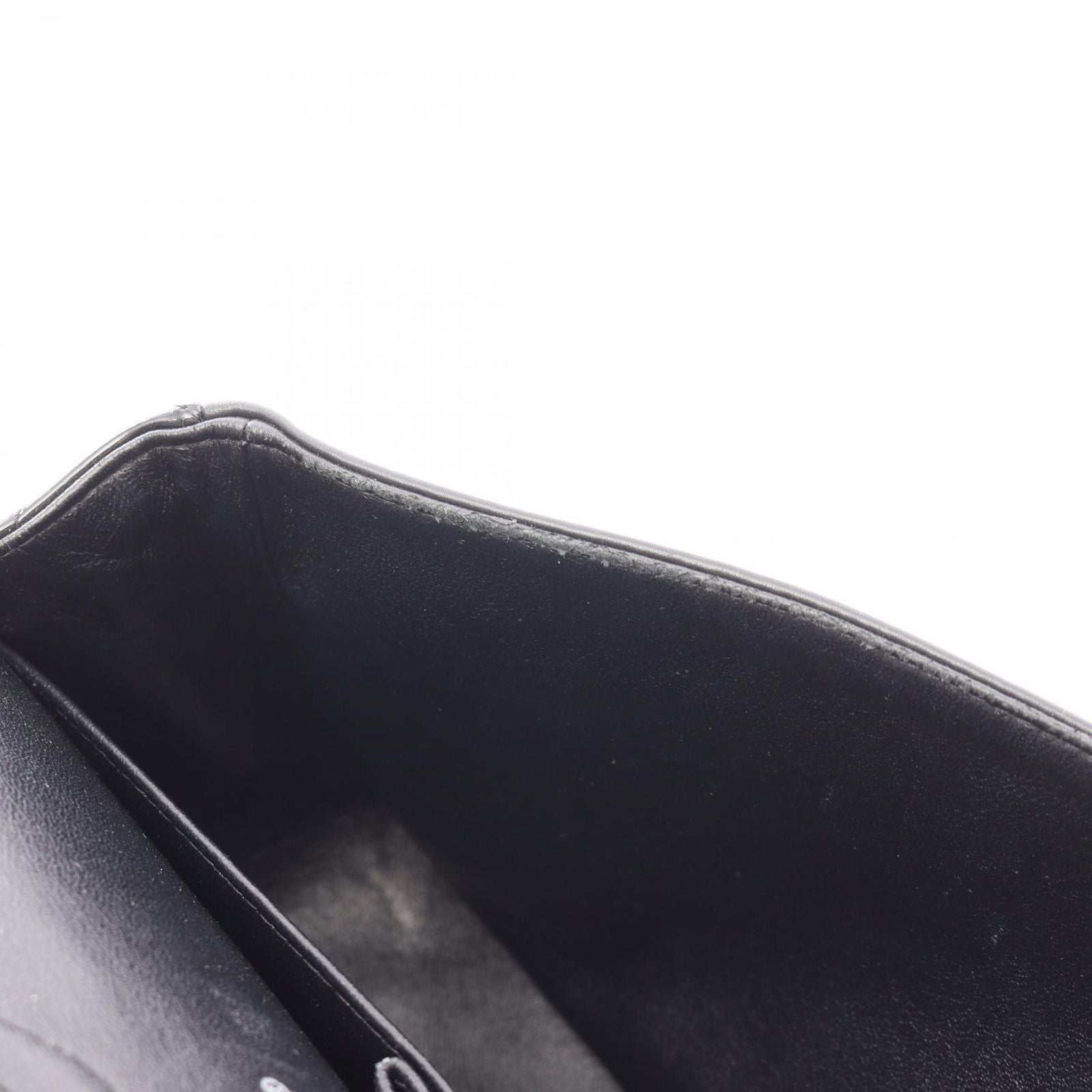 Chanel Shoulder Bag Matelasse W Flap Black Patent Leather Matelasse Double Flap