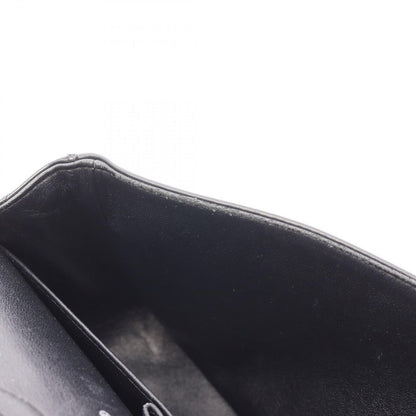 Chanel Shoulder Bag Matelasse W Flap Black Patent Leather Matelasse Double Flap