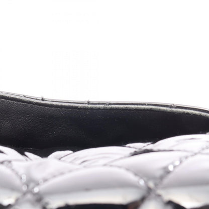 Chanel Shoulder Bag Matelasse W Flap Black Patent Leather Matelasse Double Flap