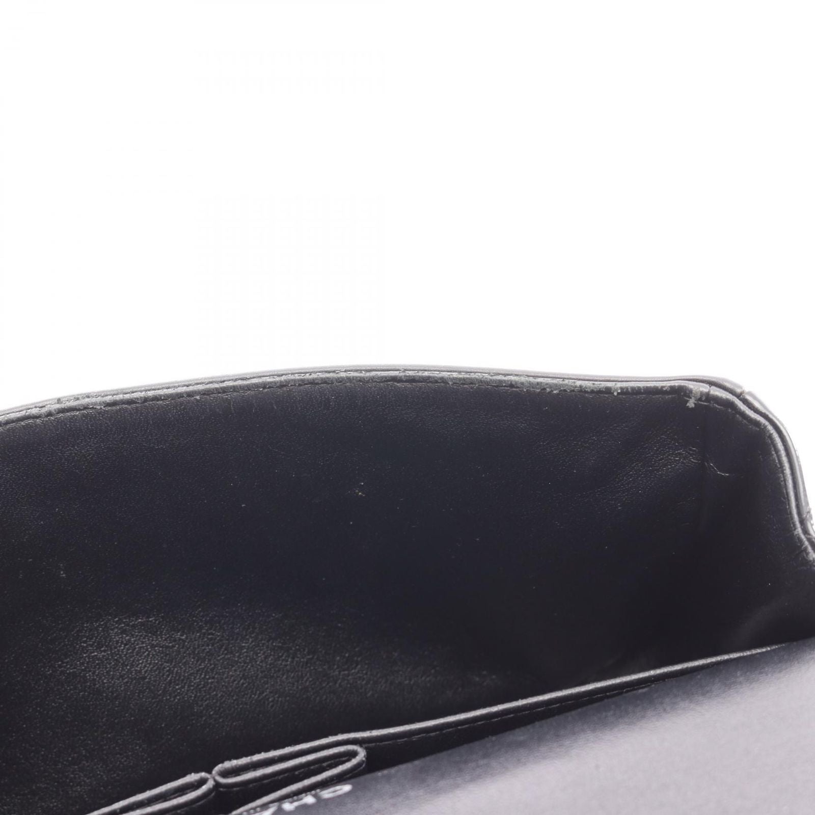 Chanel Shoulder Bag Matelasse W Flap Black Patent Leather Matelasse Double Flap