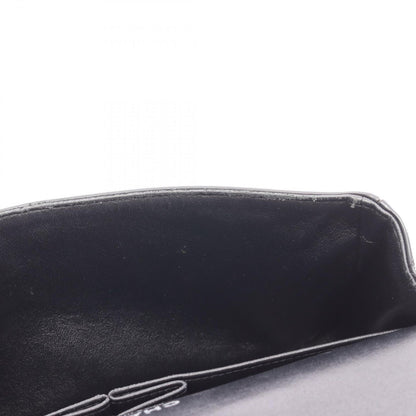 Chanel Shoulder Bag Matelasse W Flap Black Patent Leather Matelasse Double Flap