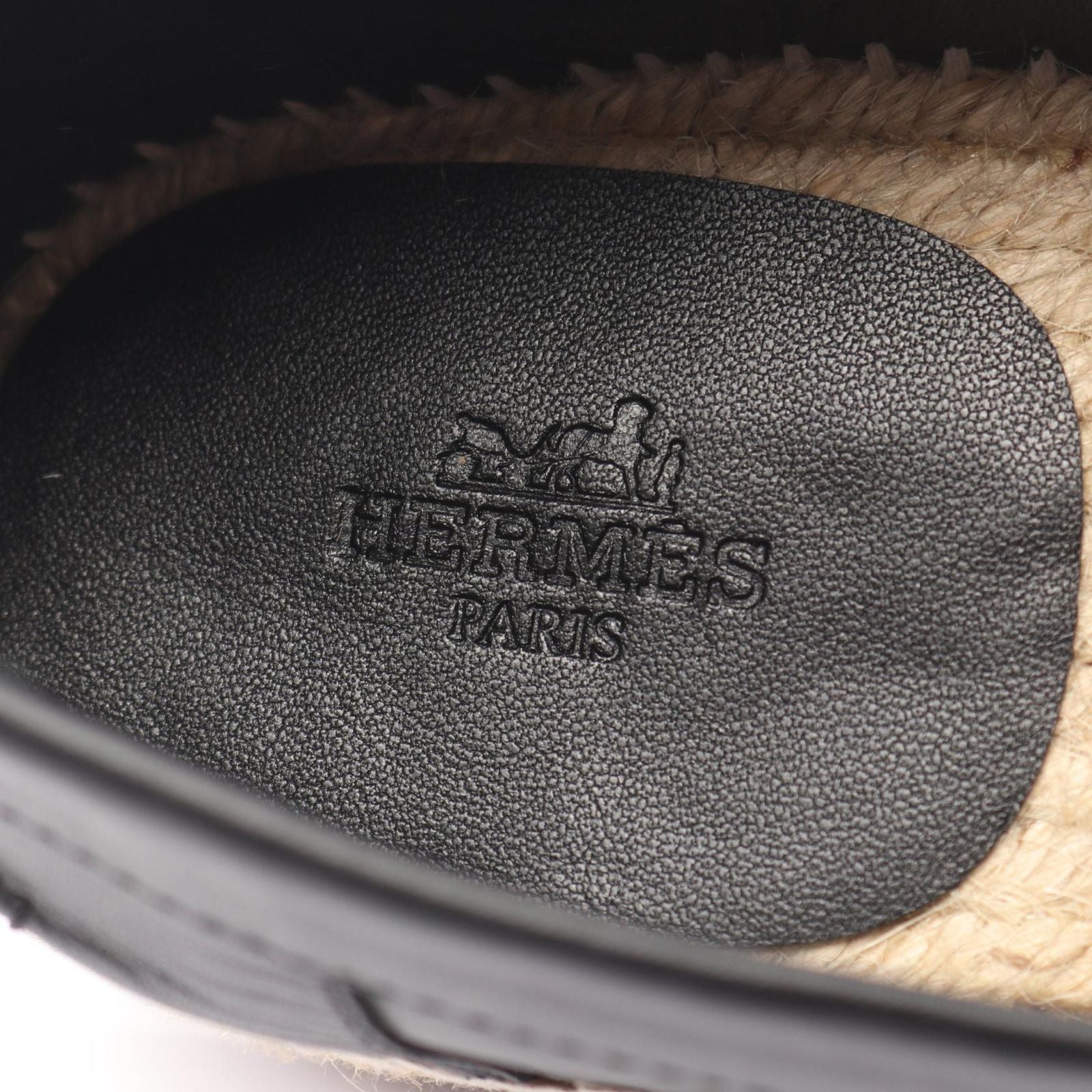 Hermes Slip-on Trip Leather Espadrilles Men's Unused