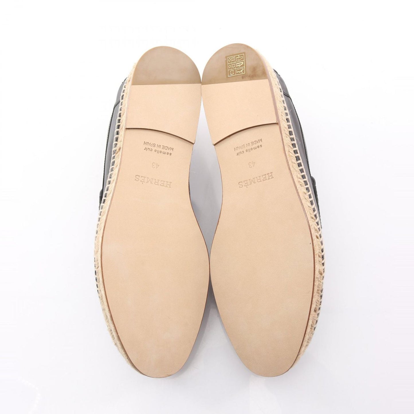 Hermes Slip-on Trip Leather Espadrilles Men's Unused