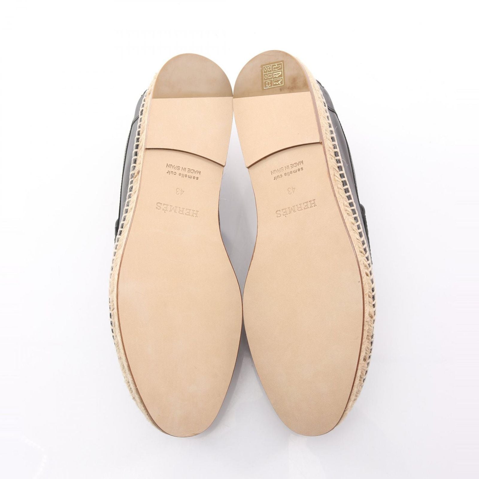 Hermes Slip-on Trip Leather Espadrilles Men's Unused