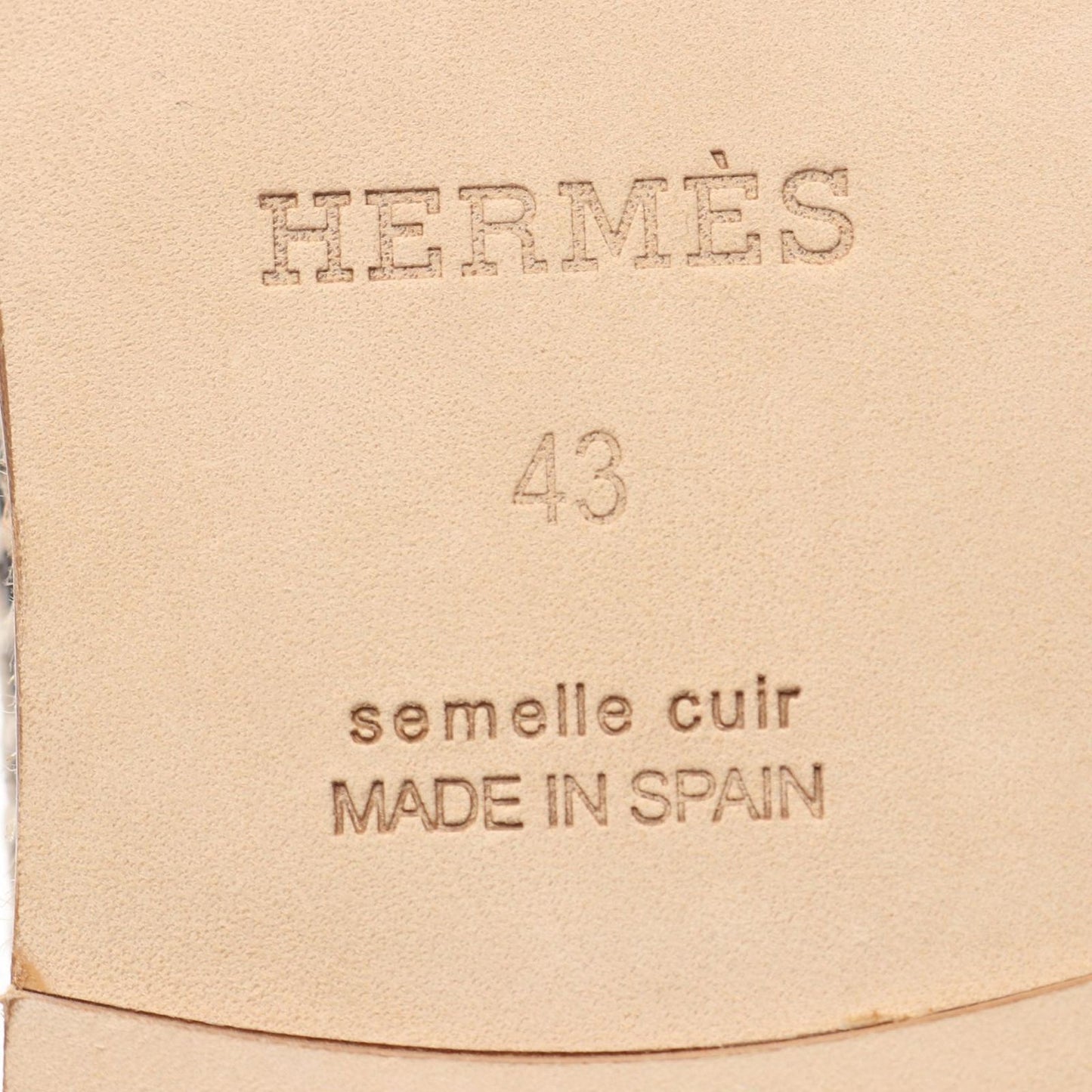 Hermes Slip-on Trip Leather Espadrilles Men's Unused