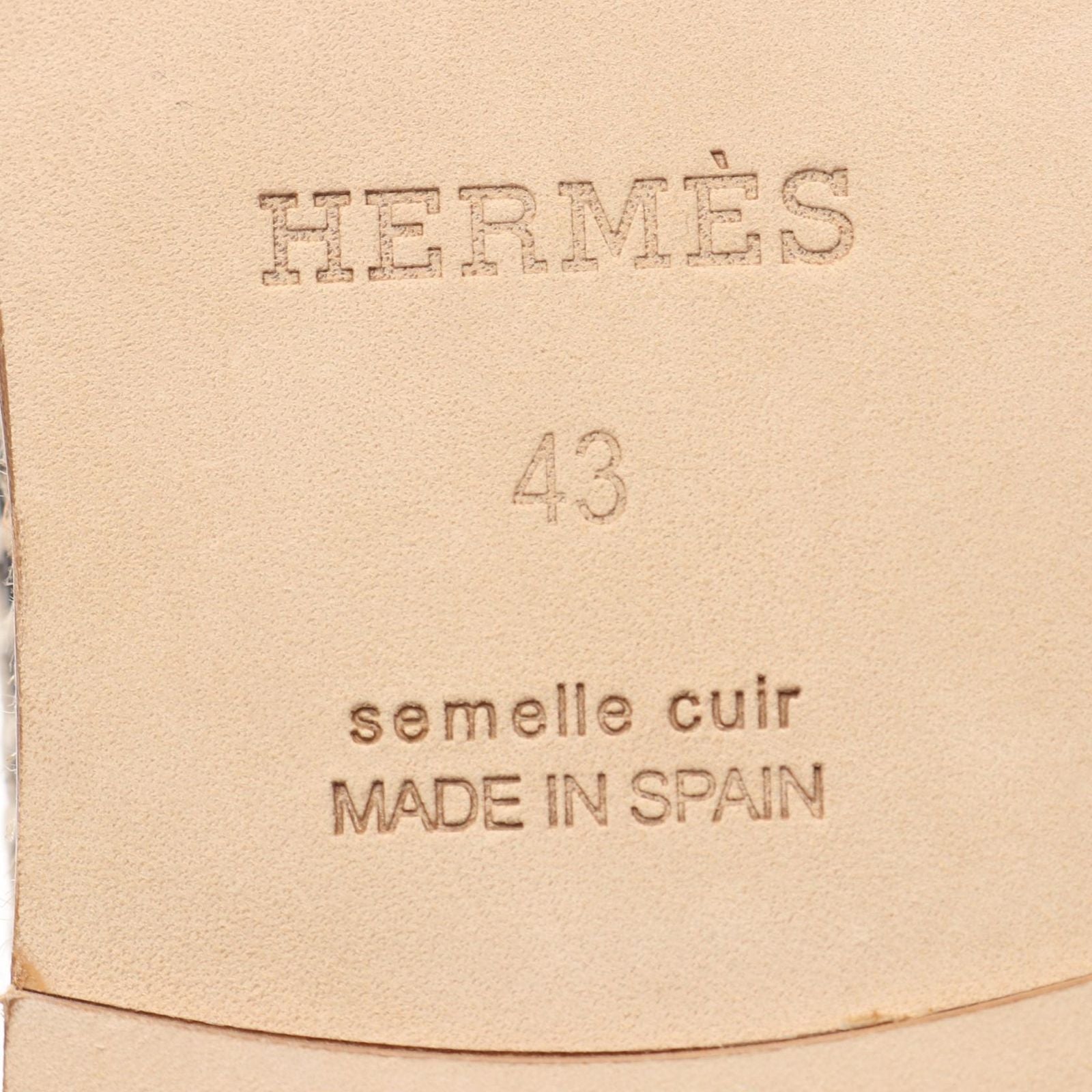 Hermes Slip-on Trip Leather Espadrilles Men's Unused