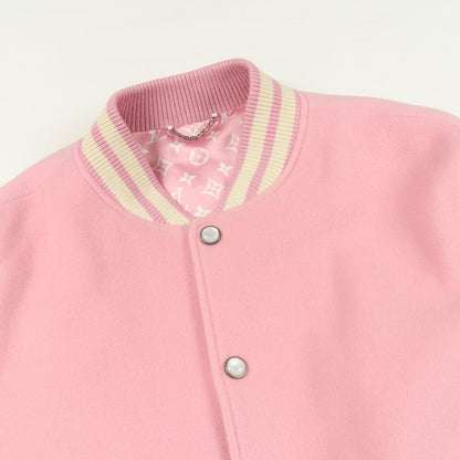 Louis Vuitton Stadium Jean Signature Leather Varsity Jacket Wool Cashmere