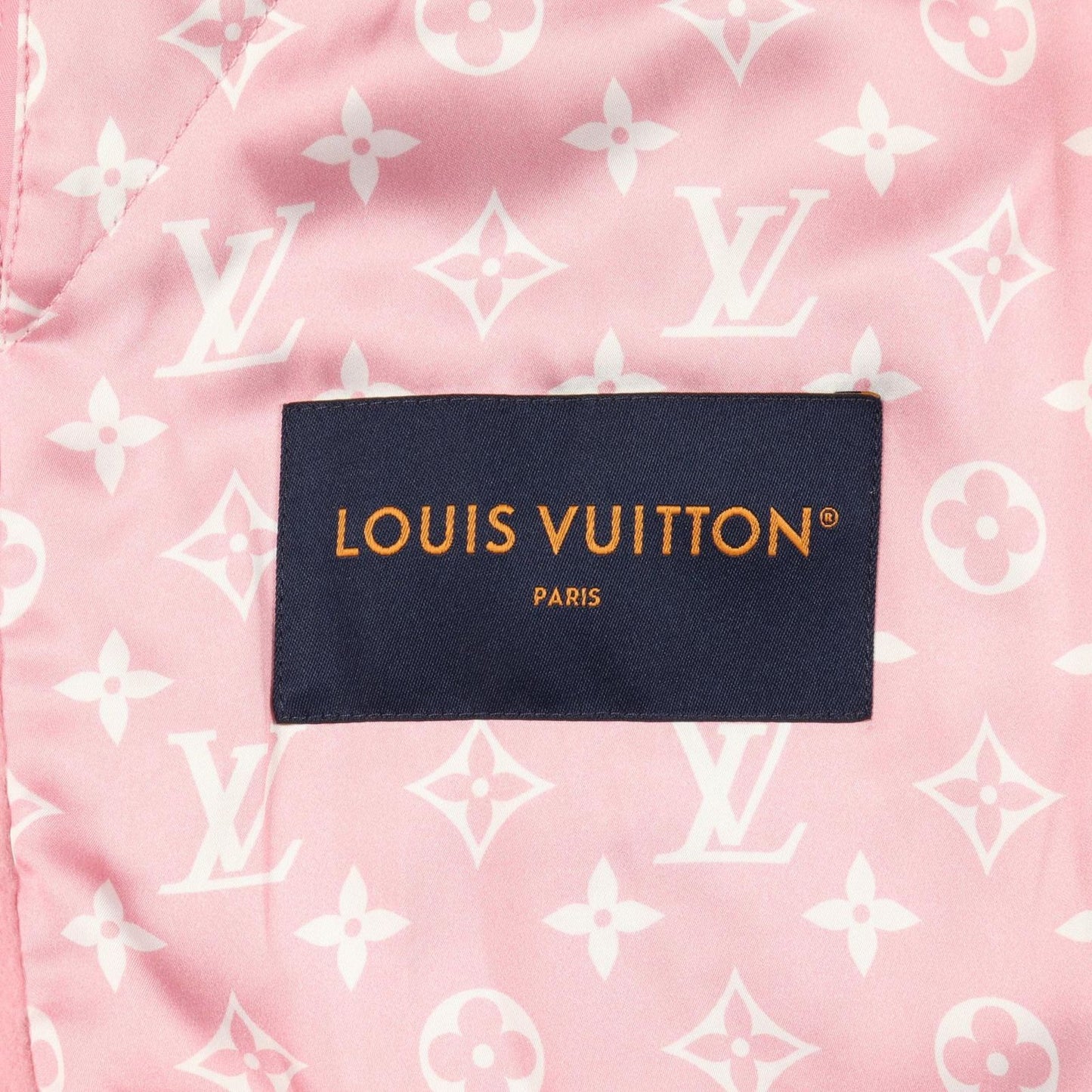 Louis Vuitton Stadium Jean Signature Leather Varsity Jacket Wool Cashmere