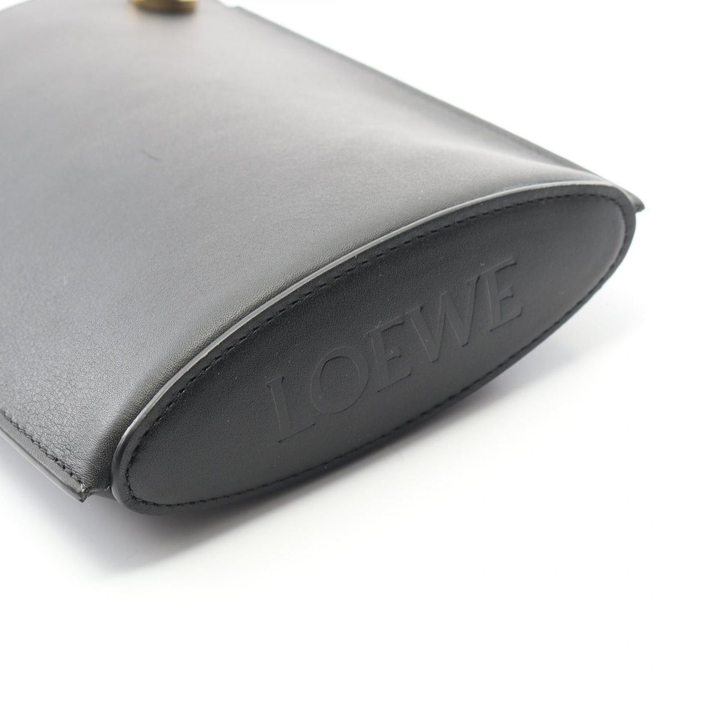 Loewe Shoulder Bag Pebble Dice Pocket Cpbpr12x021100 Black Leather Pebble Dice