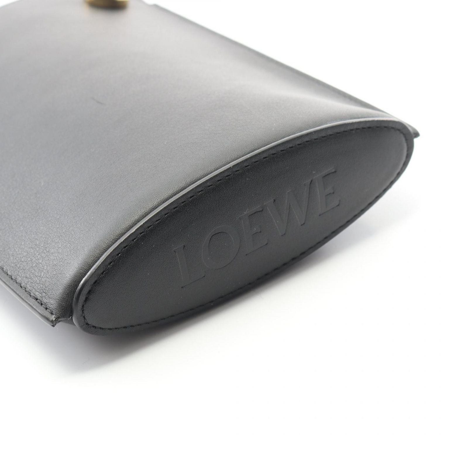Loewe Shoulder Bag Pebble Dice Pocket Cpbpr12x021100 Black Leather Pebble Dice