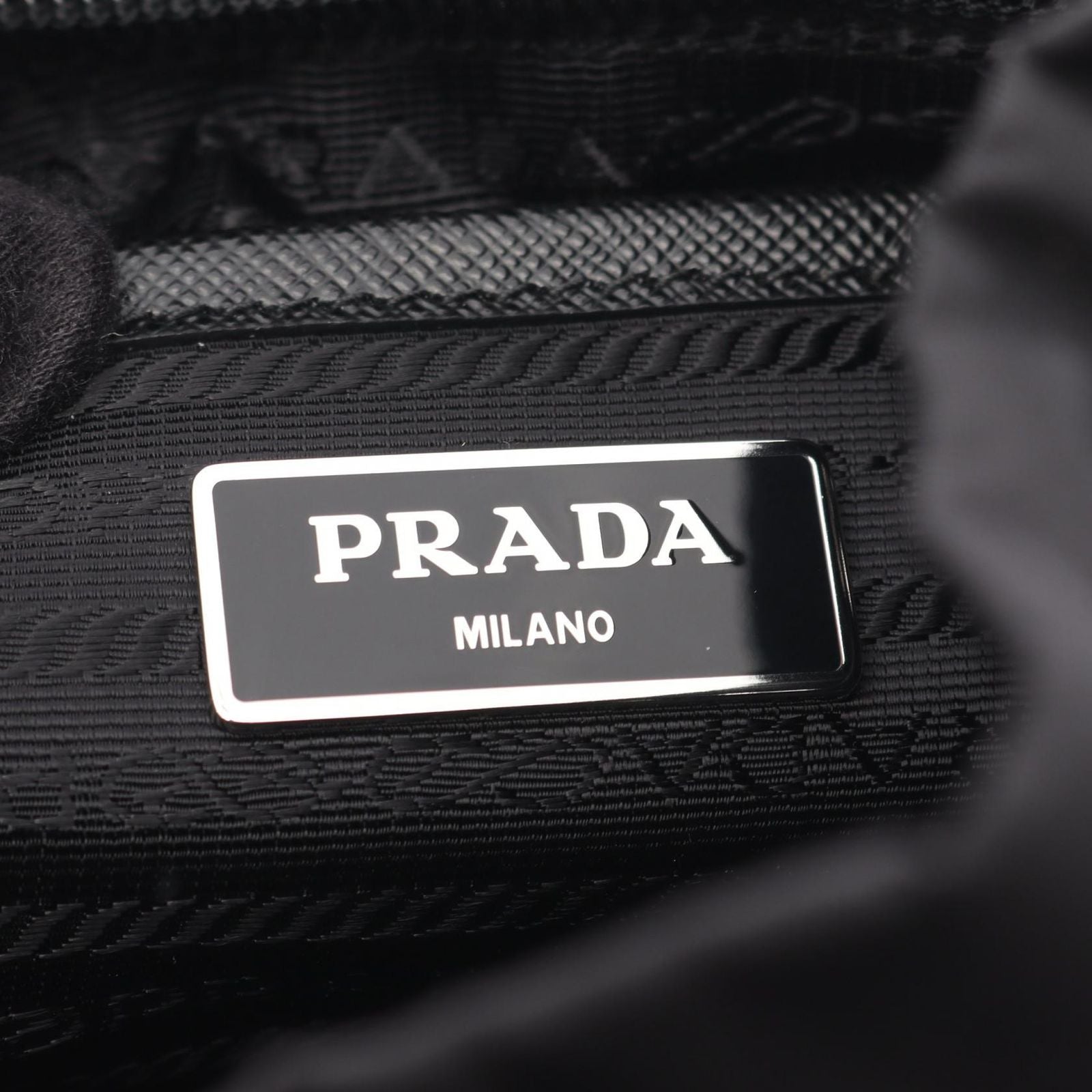 Prada Rucksack Backpack Tessuto + Soft Calf 1bz677rv44f0002 Nero Nylon Leather