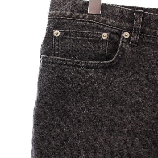 Dior Homme Denim Pants Jeans Button Fly Stretch Logo Patch Leather Patch