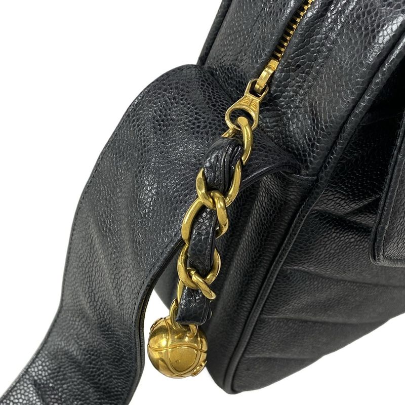 Chanel Shoulder Bag - Black Gold Hardware Coco Ball