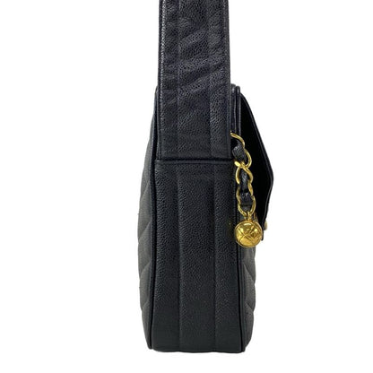 Chanel Shoulder Bag - Black Gold Hardware Coco Ball