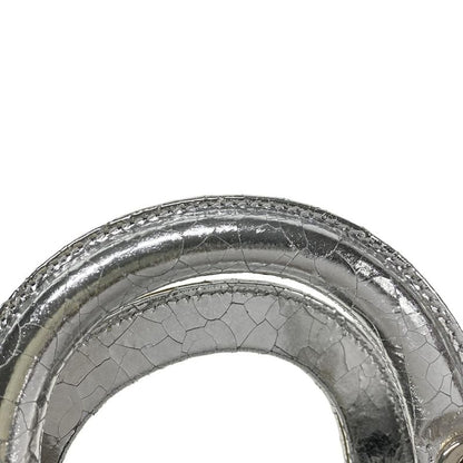 Dior Christian Dior Handbag Lady Dior Micro Bag Silver Cracked Leather