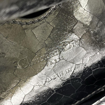 Dior Christian Dior Handbag Lady Dior Micro Bag Silver Cracked Leather