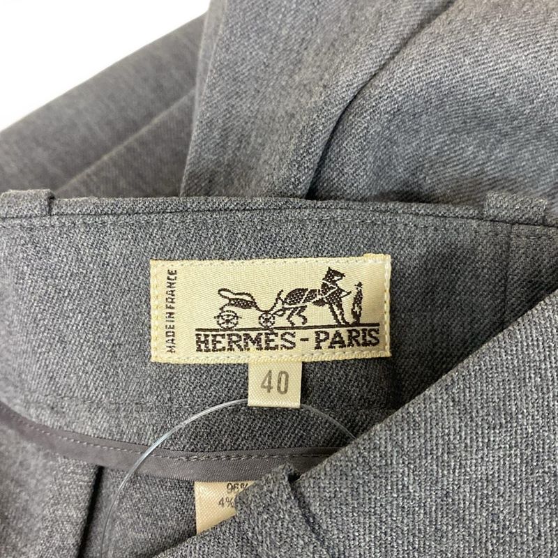 Hermes Pants Size 40 M Women's Gray