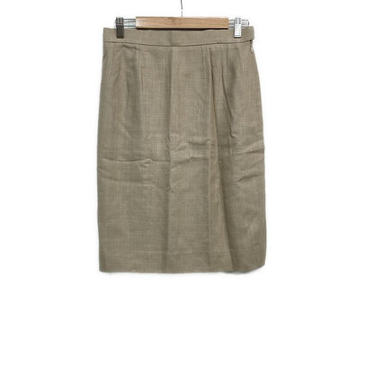 Hermes Skirt Size 42 L Women's Beige Knee Length Silk