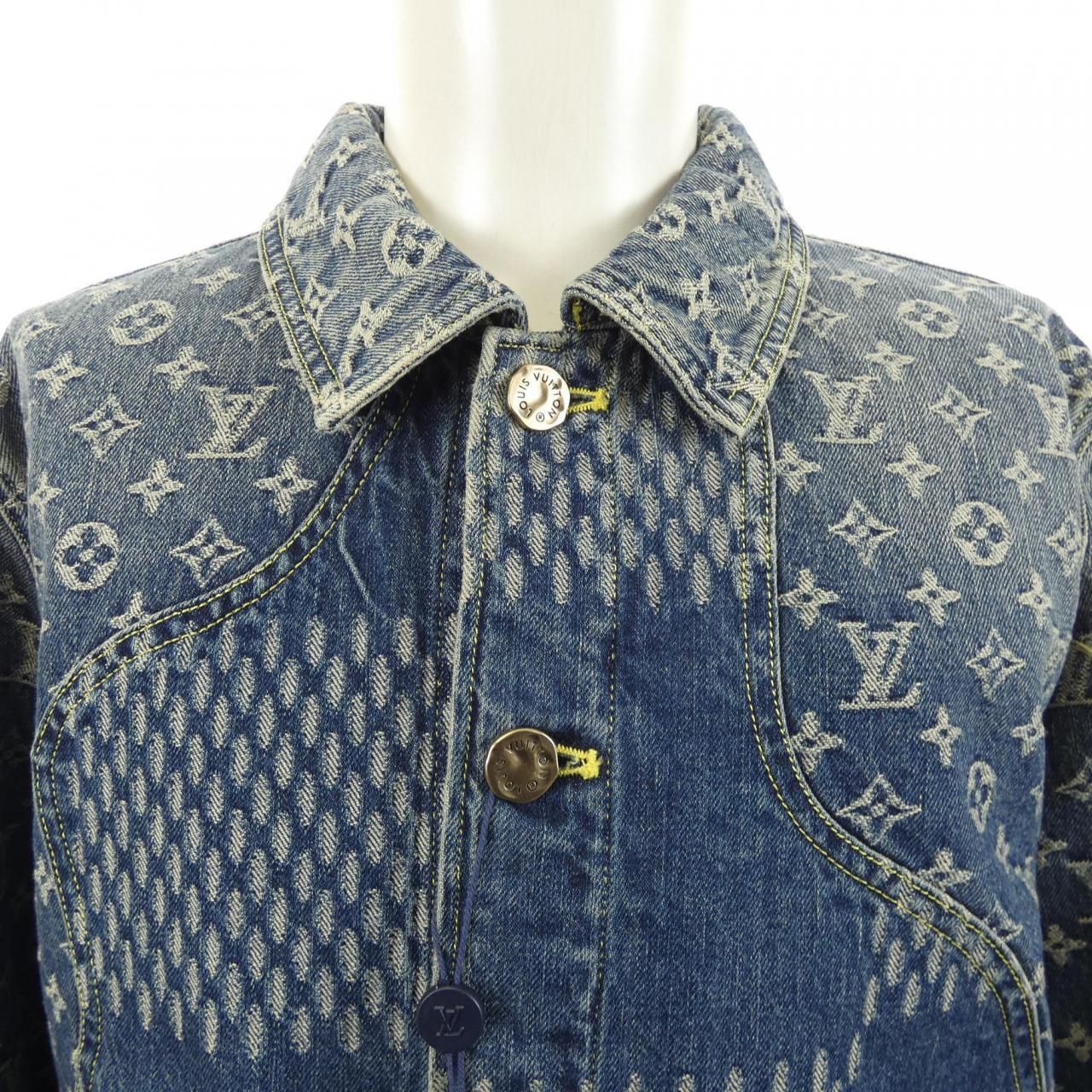 Louis Vuitton Giant Damier Wave Monogram Nigo Hja10wuzc Denim Jacket