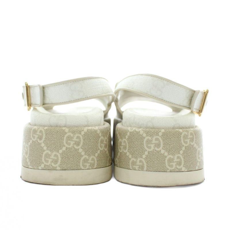 Gucci Sandals Platform GG Supreme Thick Sole Open Toe Strap 35 22cm (8.66in)