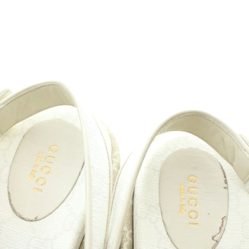 Gucci Sandals Platform GG Supreme Thick Sole Open Toe Strap 35 22cm (8.66in)