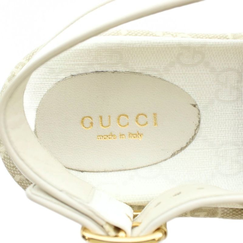 Gucci Sandals Platform GG Supreme Thick Sole Open Toe Strap 35 22cm (8.66in)