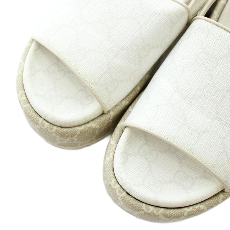 Gucci Sandals Platform GG Supreme Thick Sole Open Toe Strap 35 22cm (8.66in)