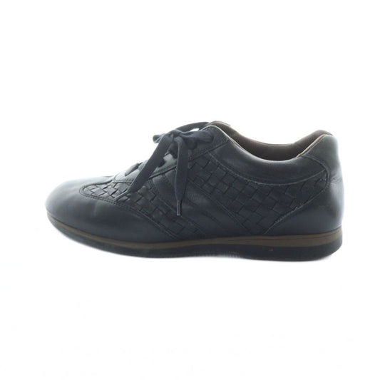 Bottega Veneta Intrecciato Low Cut Sneakers Shoes Leather Logo Black • Gy19 Mq