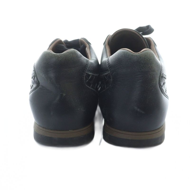 Bottega Veneta Intrecciato Low Cut Sneakers Shoes Leather Logo Black • Gy19 Mq