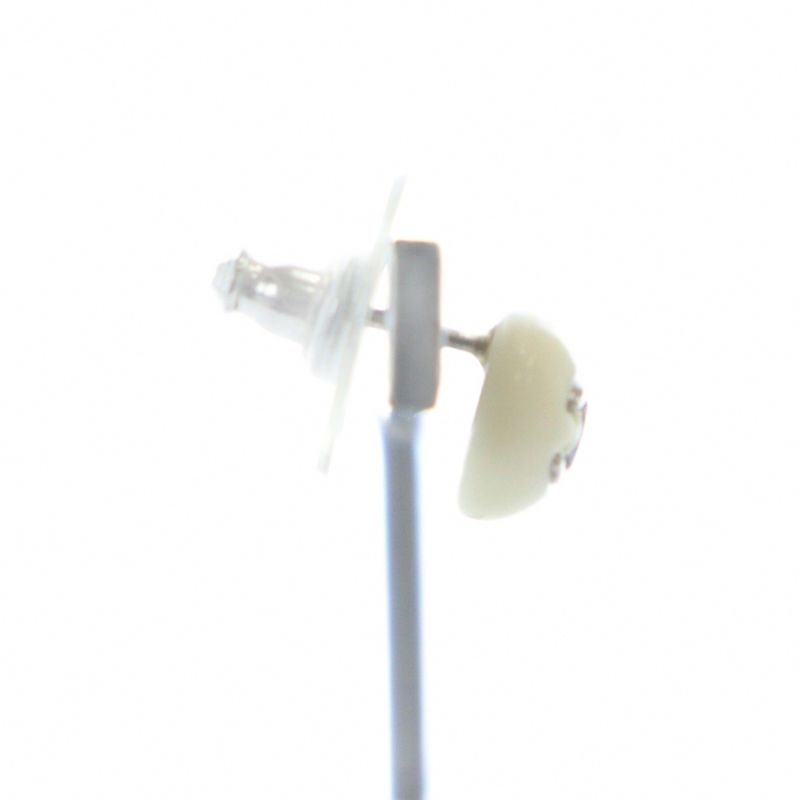 Chanel Earrings One Side Accessory White • Gy11 Mq • OH
