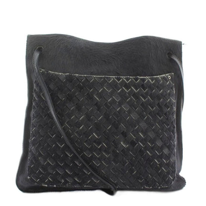 Bottega Veneta Shoulder Bag Haraco Leather Intrecciato Black Xz • OH • Gy11