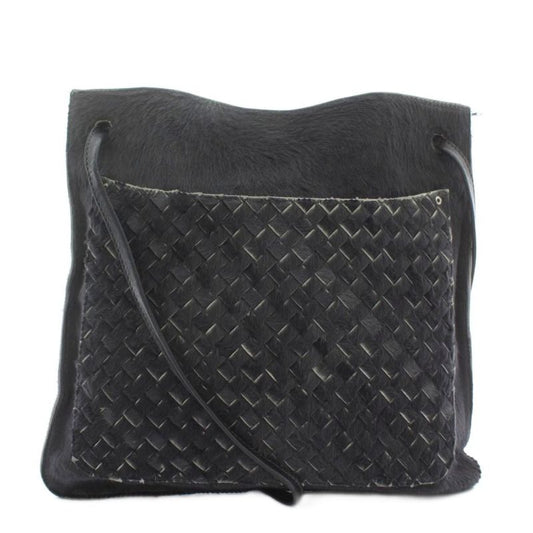 Bottega Veneta Shoulder Bag Haraco Leather Intrecciato Black Xz • OH • Gy11