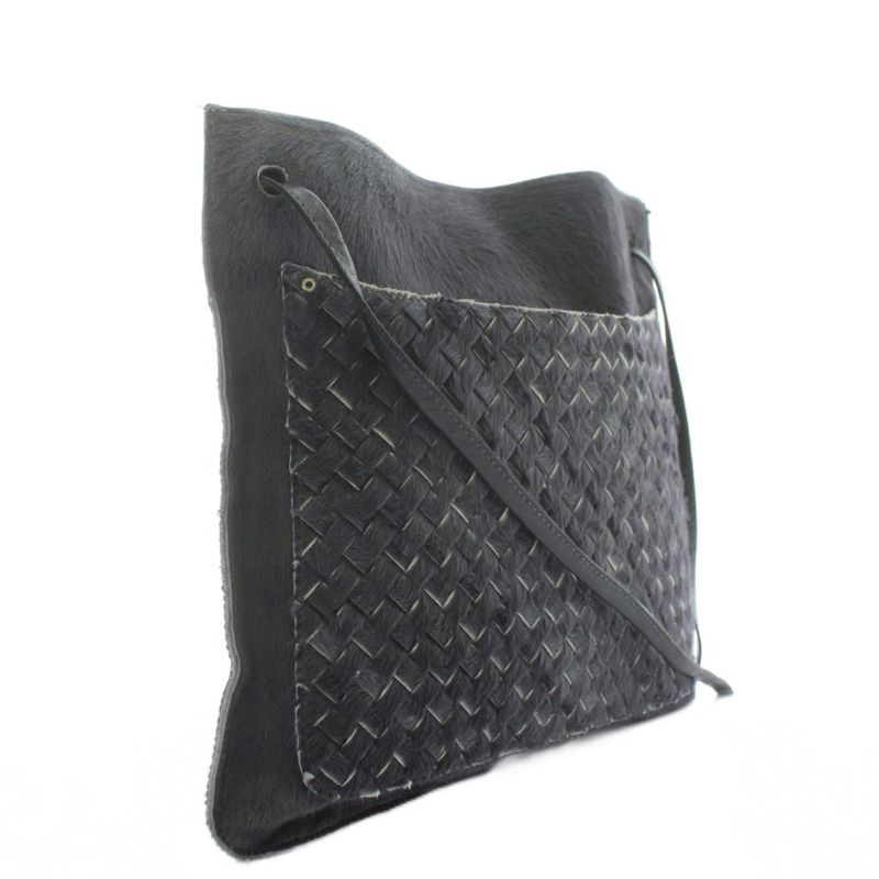 Bottega Veneta Shoulder Bag Haraco Leather Intrecciato Black Xz • OH • Gy11