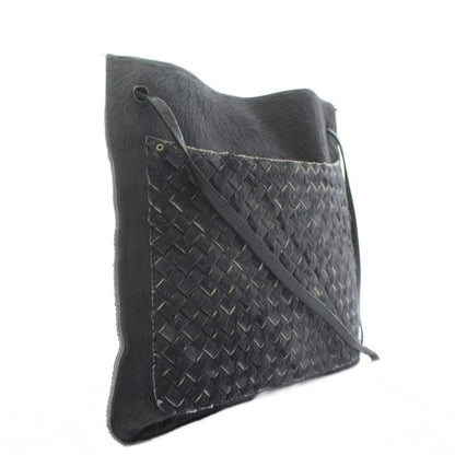 Bottega Veneta Shoulder Bag Haraco Leather Intrecciato Black Xz • OH • Gy11