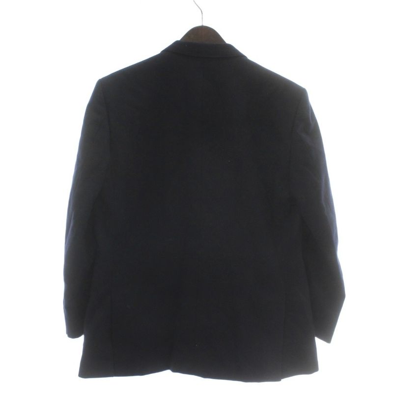 Christian Dior Tailored Jacket Blue Leather Wool Double 4b Fully Lined Shoulder
