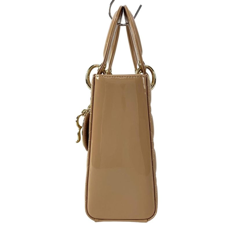 Dior Christian Dior Handbag Lady Dior Small M0531owcb_49p Pink Beige Leather