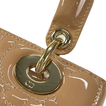 Dior Christian Dior Handbag Lady Dior Small M0531owcb_49p Pink Beige Leather