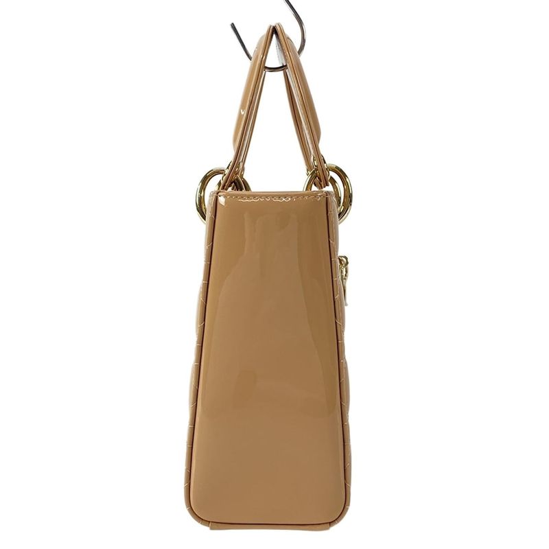 Dior Christian Dior Handbag Lady Dior Small M0531owcb_49p Pink Beige Leather