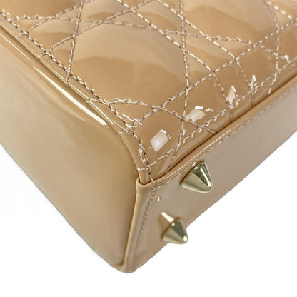 Dior Christian Dior Handbag Lady Dior Small M0531owcb_49p Pink Beige Leather