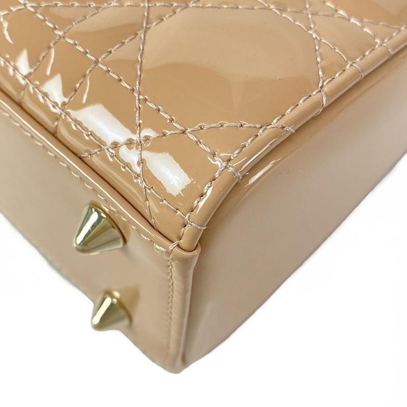 Dior Christian Dior Handbag Lady Dior Small M0531owcb_49p Pink Beige Leather