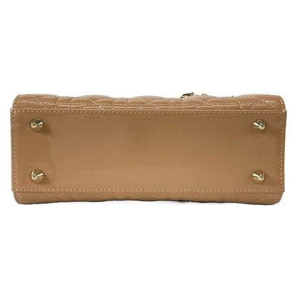 Dior Christian Dior Handbag Lady Dior Small M0531owcb_49p Pink Beige Leather