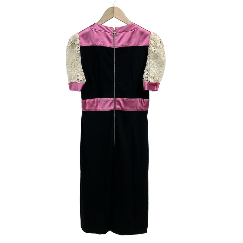 Gucci Dress Size 1 S Women's - 479499 X5r25 Black X Ivory X Pink