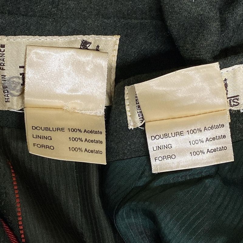 Hermes Skirt Setup Size 38 M Women's - Dark Green Wool Cashmere