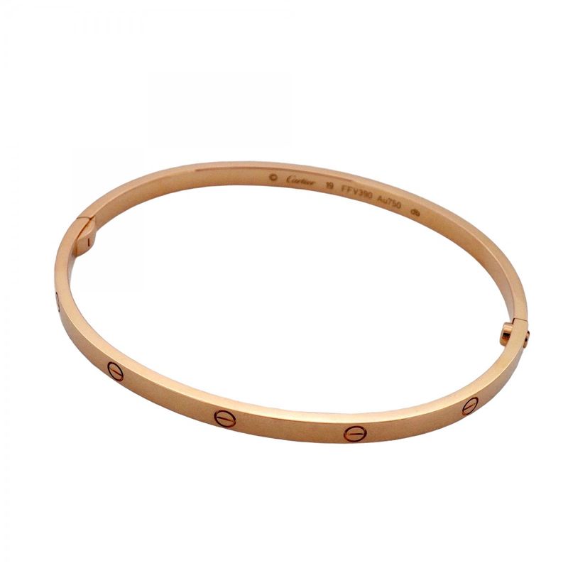 Cartier Bangle Love Bracelet 18k Pink Gold Pink Gold Men's Women's Unisex