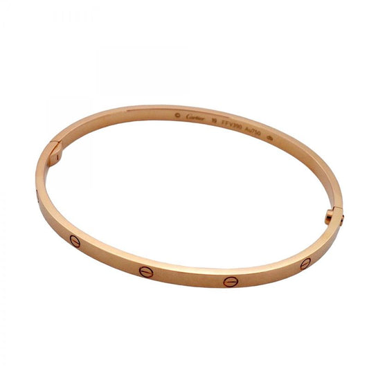 Cartier Bangle Love Bracelet 18k Pink Gold Pink Gold Men's Women's Unisex