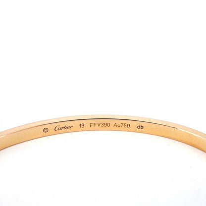 Cartier Bangle Love Bracelet 18k Pink Gold Pink Gold Men's Women's Unisex
